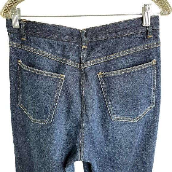 Anne Klein Womens Jeans Side Print High Rise Sz 8 Straight Leg Medium Wash EUC - Picture 4 of 11